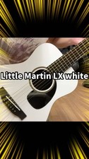 Mini guitarra acústica Martin Little Martin LX blanca color raro acabado mate limpio