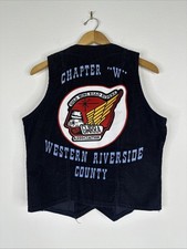 Vtg Gold Wing Road Riders GWRRA AMA MOTORCYCLE VEST W PINS/PATCHES Honda