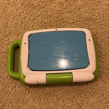 LeapFrog 2-in-1 Leaptop Touch Green/Blue Kids Learn Tablet Laptop Tested Working