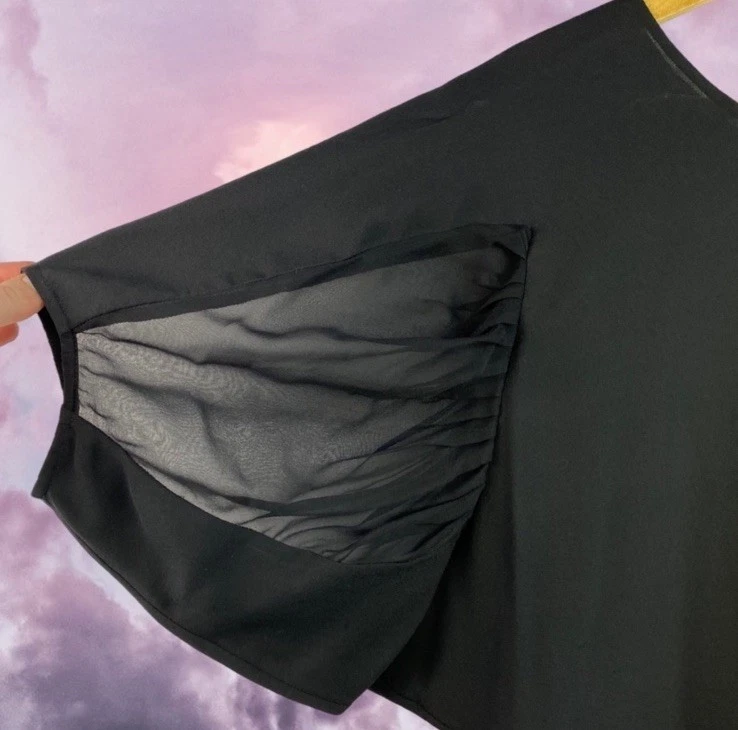 Vestido ADAM by Adam Lippes Talla 4 Negro LBD Manga Globo Cóctel Elegante Foto 2 de 4