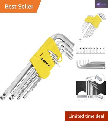 Profi-Qualität 9-teiliges Langarm Sechskantschlüssel Set, Chrom Vanadium Stahl