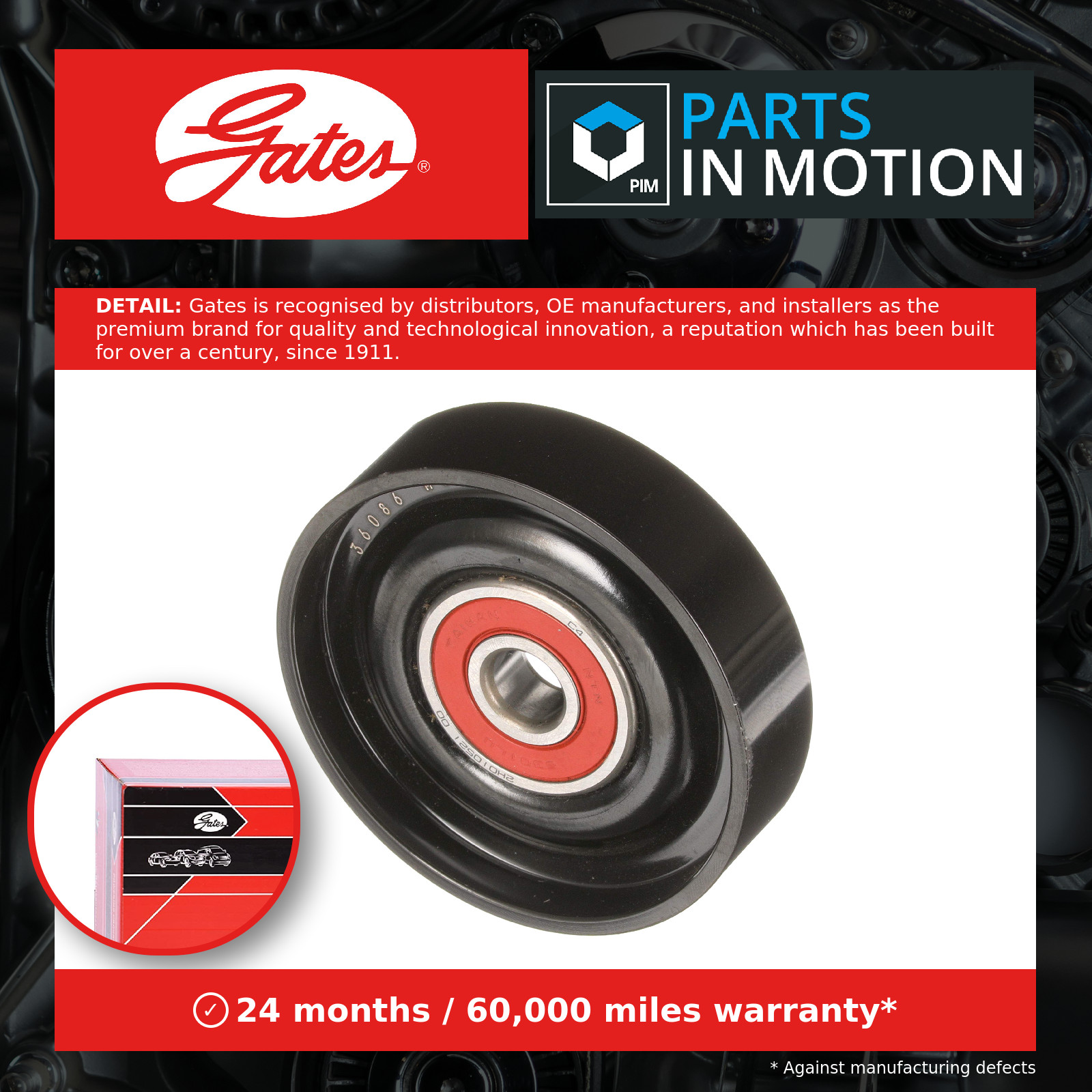 Aux Belt Tensioner fits KIA SPORTAGE 2.0 2004 on G4GC Drive V-Ribbed Gates New - Image 16