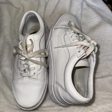 Vans Old Skool Platform Leather True White in US 5.5 Women Sz 4.0 Men