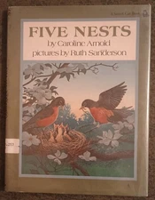 Five Nests by Caroline Arnold - hardcover book - 1980 - 1st edition