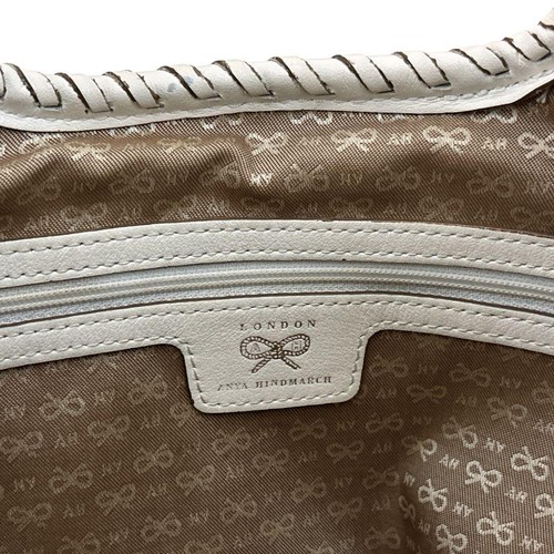 Anya Hindmarch Neeson Braided Leather Tote Bag Shoulder Bag Ribbon White - Bild 10 von 24