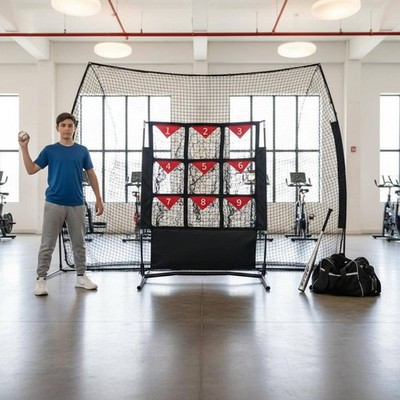 Pitching-Zielnetz freistehend Baseball Pitching Net faltbar