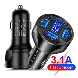 Sortie simultanée 4 Port USB Accessoires de charge rapide pour chargeur de voiture