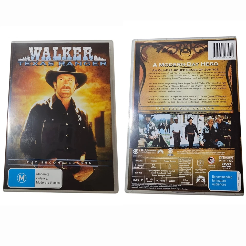 Walker Texas Ranger Complete series Season 1-8 Box Set 1 2 3 4 5 6 7 8 R4 PAL - Image 4 of 4