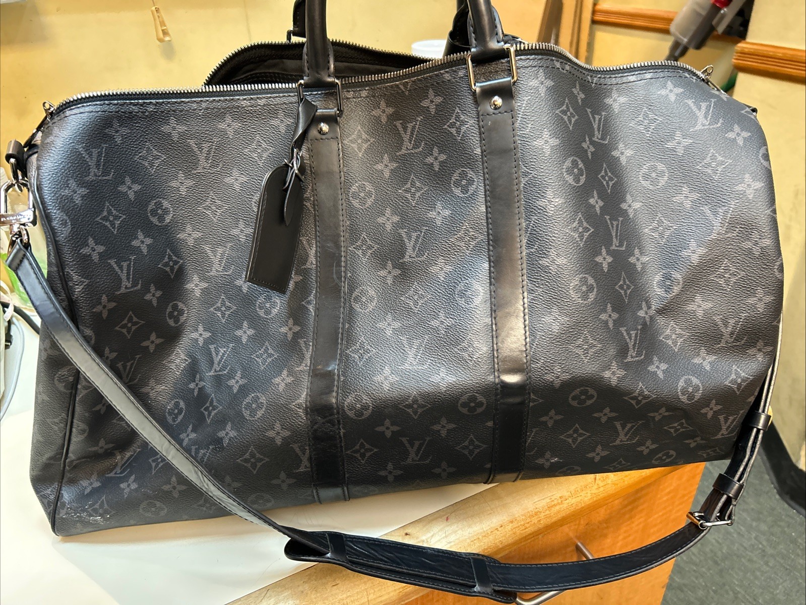 Louis Vuitton Monogram Eclipse 55 Bandouliere Bla… - image 1