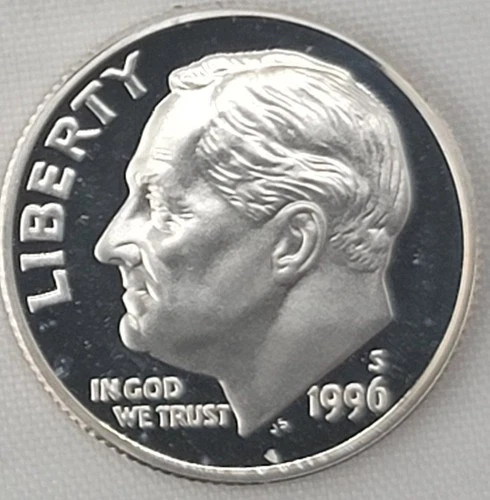 1996-S - PR - ROOSEVELT DIME 10¢ - BRILLIANT UNC - EXCELLENT DETAIL - 90% SILVER