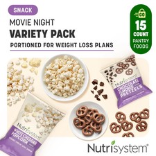 Movie Night Chocolate-Covered Snack Pack, Pretzels Popcorn Bites ,
