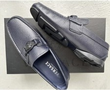 Versace Leather Medusa Buckle Mens Loafers