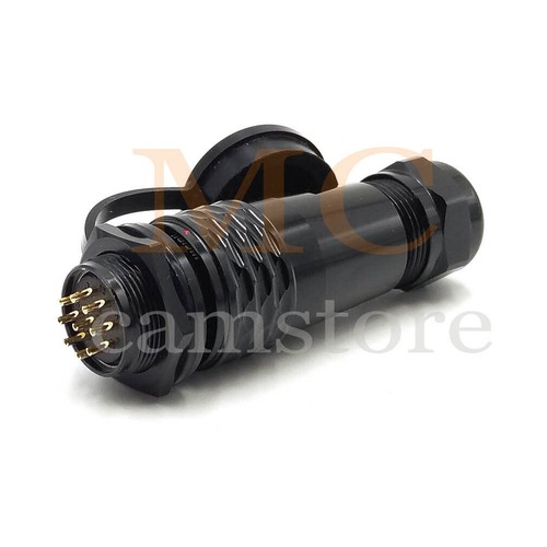 SA20 9pin waterproof Connector,WEIPU SA2010/S9B SA2012/P9B 9 wire awg 18 Plug - Picture 6 of 7
