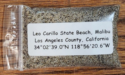 Leo Carillo Beach Malibu Los Angeles California Sand Soil Dirt Sample Apx. 30ml