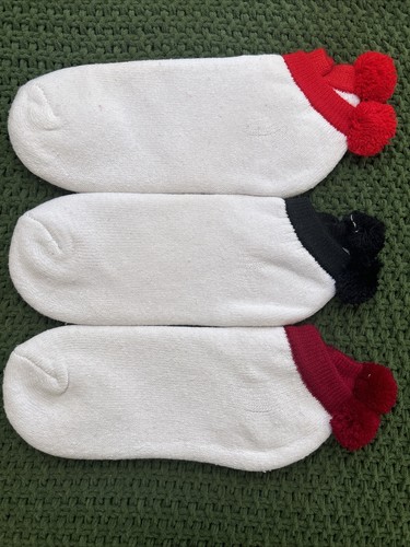 VTG Pom 80's 90's Socks Lot Of 3 Tennis 9-11 NOS Women's Low Cut Ankle Golf - Picture 3 of 8