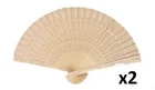 Lot Of 2 Wooden Fans Fragrant Vanilla Ideal Strong Heat Heat Heatwave