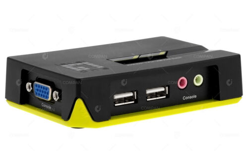 KVM-0221 LEVEL ONE 2 PORT USB KVM SWITCH WITH AUDIO AND CABLES  - - Afbeelding 1 van 3
