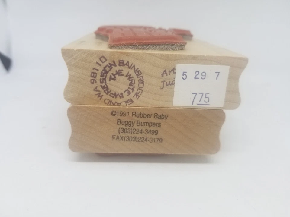 Lot of 2 4th of July America Patriotic Flag USA rubber  wood mounted stamps #65 - Image 2 of 3