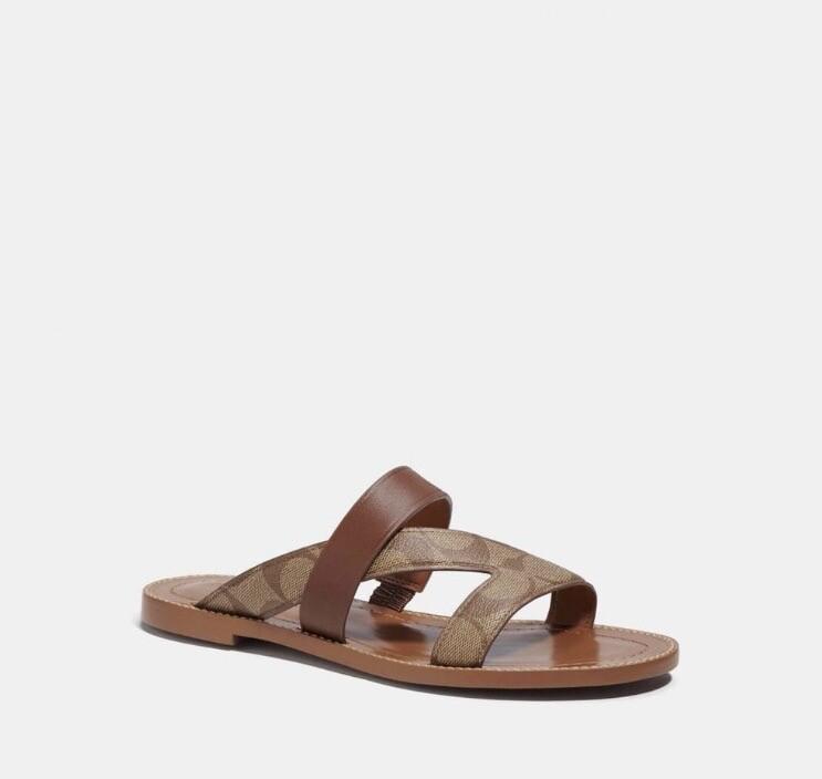 【COACH】ハーラン　サンダル Coach Women's Harlan Sandal. SIZE 6B NIB. CA363 Color Khaki