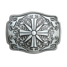 Cross Vintage Style Belt Buckle Metal US Western Cowboy Men  Women Rodeo Wear