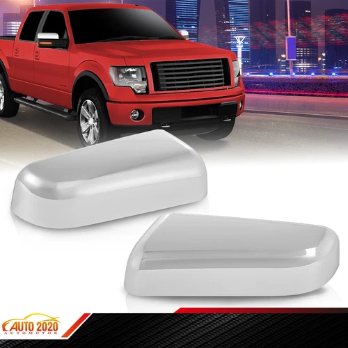Pair Top Half Chrome Mirror Cover Right & Left Fit For Ford F-150 2009-2014