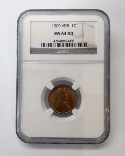 1909 VDB Lincoln Wheat Cent NGC MS-64 RD