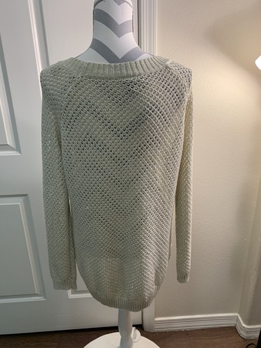ALYX Gold Shimmer Throughout Semi Sheer Sweater Beautiful Size XL C1 - Bild 2 von 5