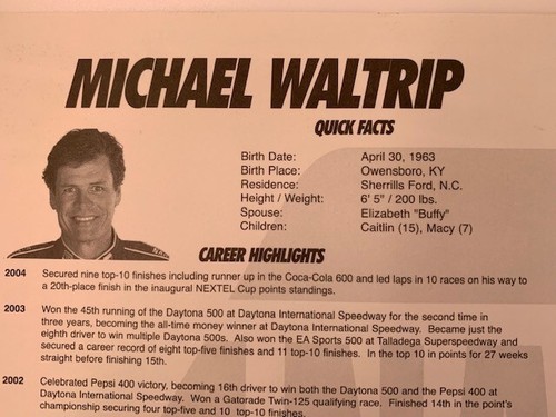 FOTO AUTOGRAFIADA A COLOR DE 8"" X 10"" - SERIE NAPA NASCAR NEXTEL CUP - Imagen 5 de 7