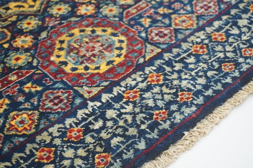 2 x 5 ft Navy Blue Turkish Mamluk Fine quality Hand knotted Medallion Runner Rug - Picture 6 of 14