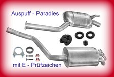 Abgasanlage Auspuffanlage für Mercedes Benz 190 Turbo-D 2.5 (201.128) W201 + Kit