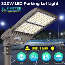 320W LED Parking Lot Light Dusk-to-Dawn 44800LM 5000k 1000W HID/HPS Replacement