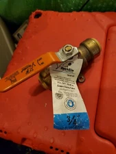 3/4" Shark Bite Slip Ball Brass Pipe Push Connect Valve W/Drain Part # 24616LFZC