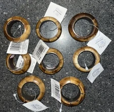 Vintage Bed Bath Beyond Napkin Rings Bovine Bone Bangle NWT Lot Of 8