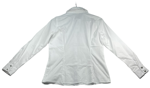NY Collection Dress Shirt Womens size Small Petite White Long Slv Button Dwn New - Picture 2 of 6