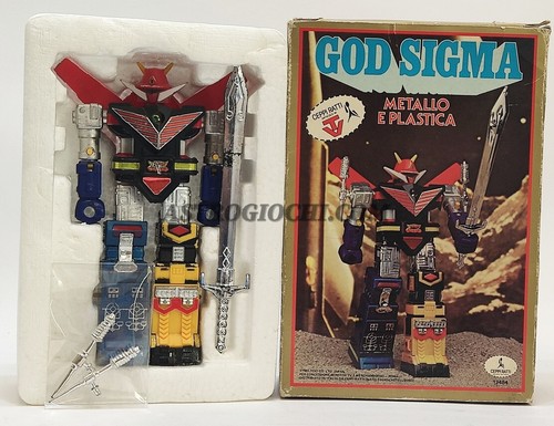 GODSIGMA ROBOT CEPPI RATTI VERSIONE MEDIA 16CM ROBOT POPY VINTAGE 1981 IN BOX - Picture 2 of 17