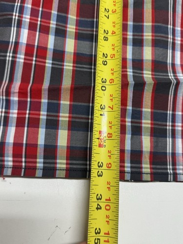 Duluth Trading Red Plaid Short Sleeve Shirt Men’s Size Large Tall - Picture 7 of 8