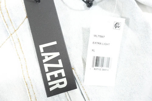 LAZER FADED BLEACHED BLUE XL TRUCKER DENIM JEAN JEANS JACKET MENS NWT NEW image 11