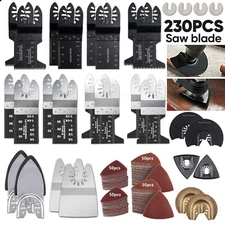 230pc Oscillating Multitool Saw Blade Tools Set For Dewalt Fein Ridgid Milwaukee