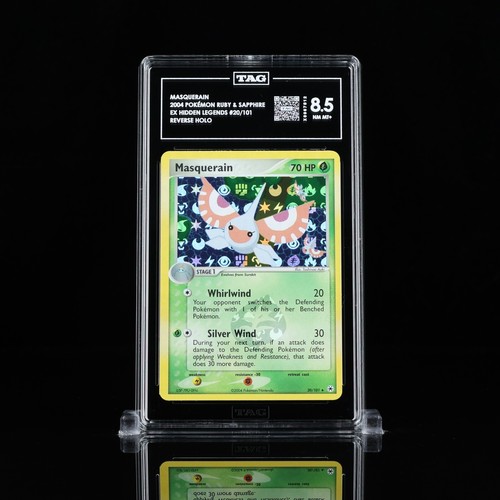 TAG Pokemon 8.5 NM Near Mint Masquerain Reverse Holo Rare Hidden Legends 20/101