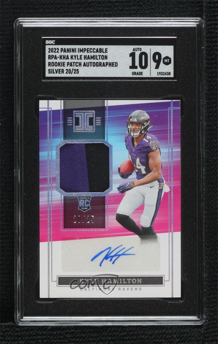 Kyle Hamilton Panini Impeccable Rookie Patch Autographs #RPAKHA Base