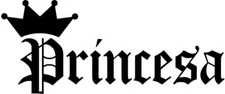 Princesa Vinyl Sticker Decal Crown Name Old English - Choose Size & Color