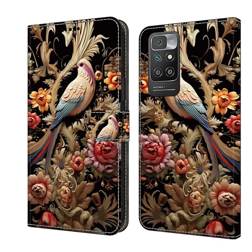 Printed Dollar Flower Wallet Phone Case For Xiaomi Redmi 10C 13C 9C 9 9T A1 Plus - 第 18/28 張圖片