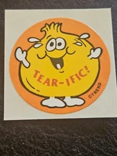 Vintage GLOSSY Trend Tear-ific! Onion Scratch & Sniff Stickers 