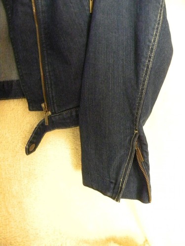 JESSICA LONDON Dark Denim Short Waist Denim Jacket - Sz 12 - Picture 5 of 10