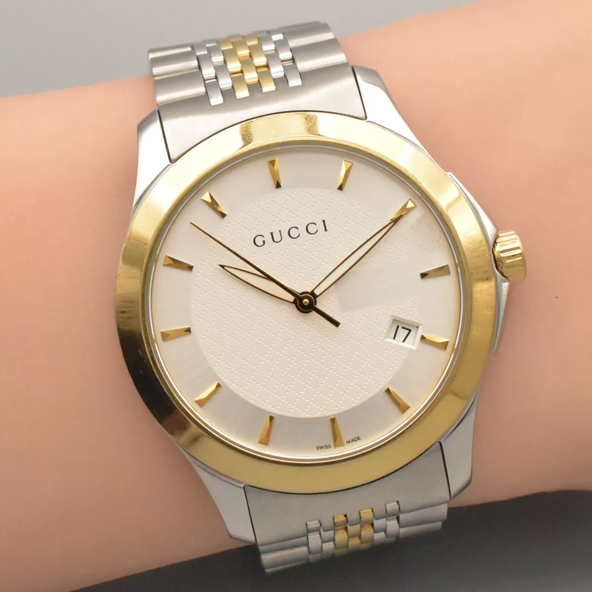[NEUF] Montre homme Gucci 126,4 G Timeless or deux tons du JAPON
