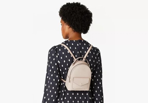 Kate Spade Schuyler Mini Warm Beige Saffiano PVC Leather Backpack K8702 $299 - Bild 2 von 5