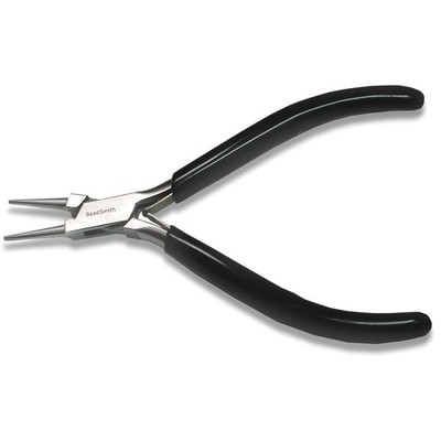 The Beadsmith Round Nose Pliers   Extra Fine Tips   4.5 inches (114mm) Black 