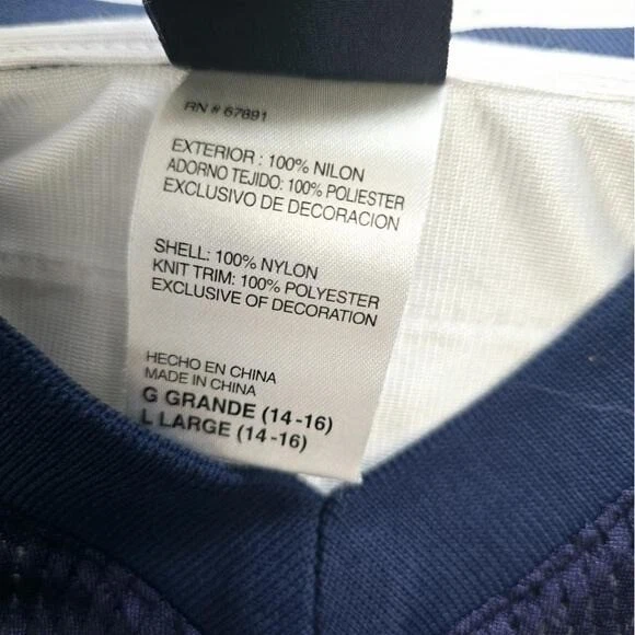 Camiseta de futebol juvenil Reebok NFL Classic Gridiron #9 azul branca G grande - Imagem 4 de 4