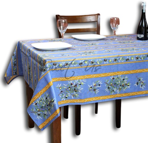 Wipeable Tablecloth Spill Resistant Acrylic Coated Floral Cotton French Prove... - Picture 2 of 5