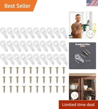 30 Pcs Clear Glass Retainer Clips Kit - 4mm Offset for Cabinets  Mirrors